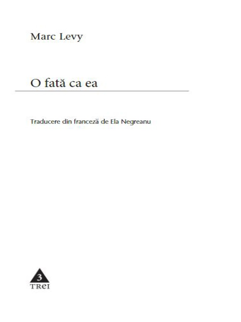 O Fata CA Ea - Marc Levy | PDF