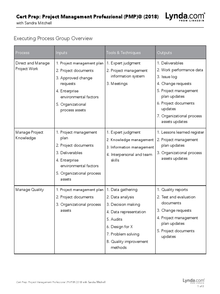 02 - 06 Executing Process Group | PDF | Project Management ...