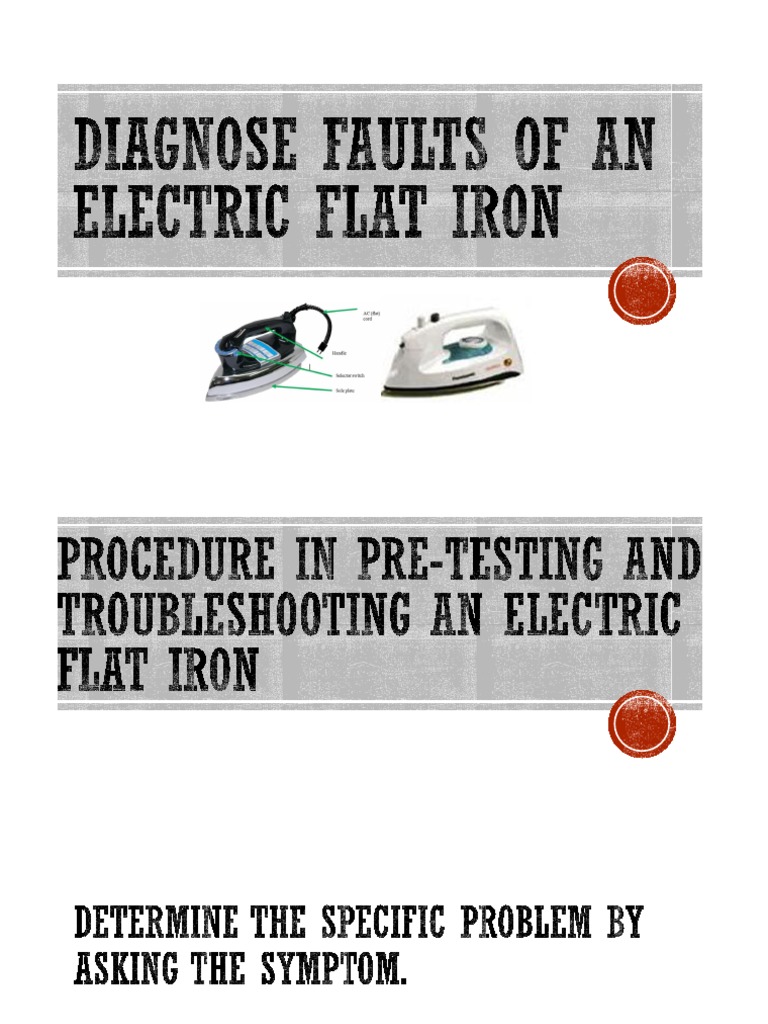 Diagnose Faults of An Electric Flat Iron PDF
