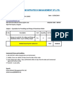 Quotation For Providing and Fixing of Aluminum Roller 13 March 2019