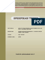 Spesfikasi Teknis Di. Sadang Sidrap