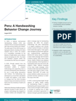 Peru: A Handwashing Behavior Change Journey: Key Findings