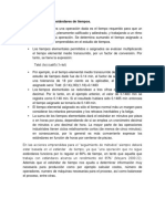 Estándares de tiempo y control presupuestal