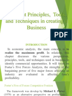 Different Principles Tools and Techniques in Creating A Business