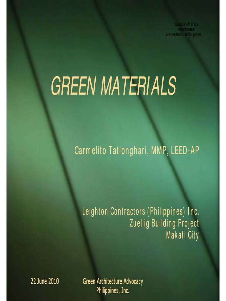 Green Materials PDF Volatile Organic Compound Flooring