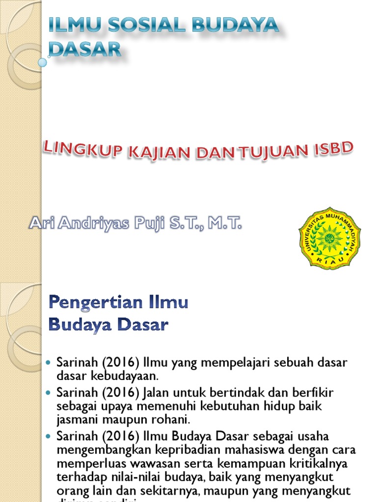 Tujuan dan Pendekatan Ilmu Budaya Dasar | PDF