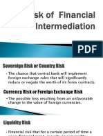 Risk of Financial Intermediation