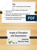 Angle of Elevation and Depression Powerpoint