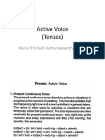 Active Voice (Tenses) : Nurul Fitriyah Almunawaroh, M.PD
