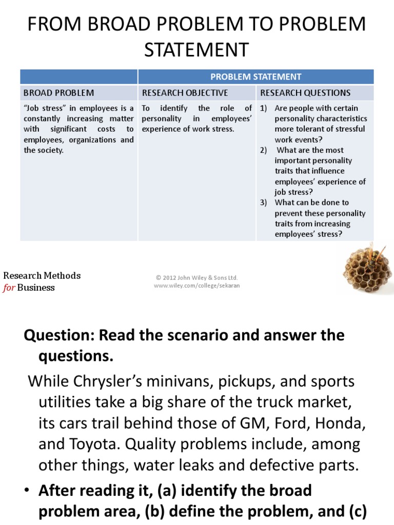 From Broad Problem To Problem Statement | PDF | Hypothesis | Job ...