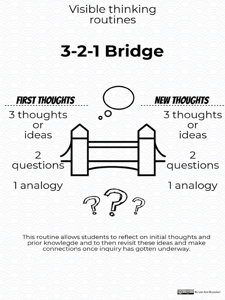 3-2-1 Bridge Thinking Routine Guide | PDF | Semiotics | Metaphysics