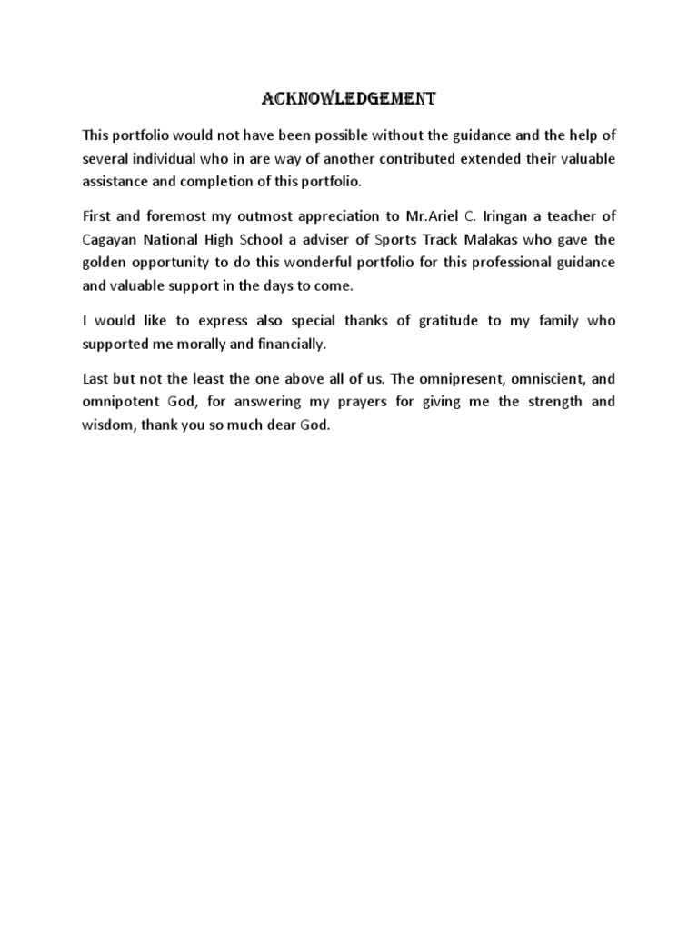 ACKNOWLEDGEMENT | PDF