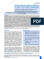 Does Household Food Insecurity Influence Nutritional Practice of Children Age 6 to 23 Months in Bangladesh