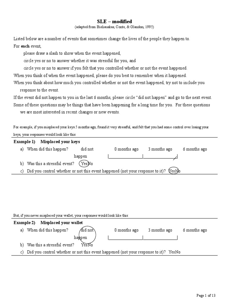 SLE - Modified: Example 1) Misplaced Your Keys | PDF | Marriage ...