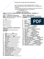 Present Continuous Tense Review Workshop: Context (Affirmative Sentences)