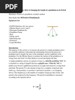 Experiment 08 Simple Pendulum