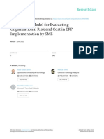 An Effective Model for Evaluating Organizational Risk and Cost in ERP Implementarion by SME