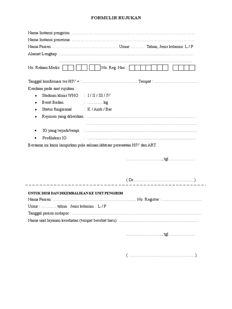 Formulir Rujukan | PDF | Pengelolaan Keuangan & Uang
