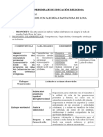 Sesión de Aprendizaje de Educacion Religiosa 2 - Celebremos Con Alegría A Santa Rosa de Lima