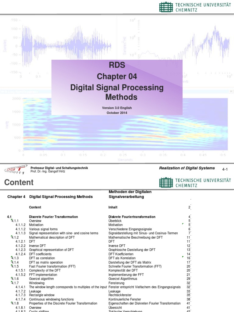 DSP CH 04 DigitalSignalProcessing Methods | PDF