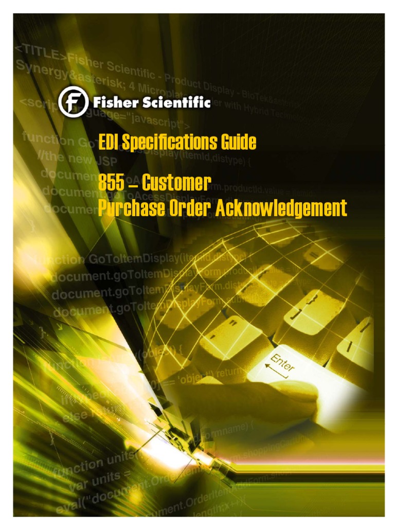 EDI Spec Guide Cust 855PDF | PDF | Electronic Data Interchange | Identifier