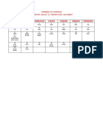 Horario de Limpieza