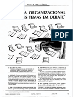 Cultura Organizacional Grandes Temas em Debate : Notas E Comentários