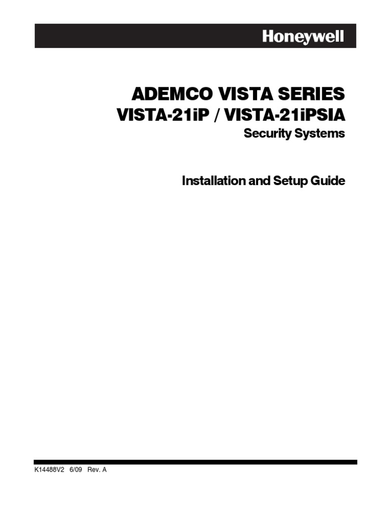 Honeywell Vista 21ip Install Guide PDF Security Alarm Telephone