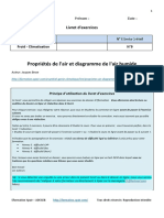 Questions-Proprietes Air Diagramme Air Humide