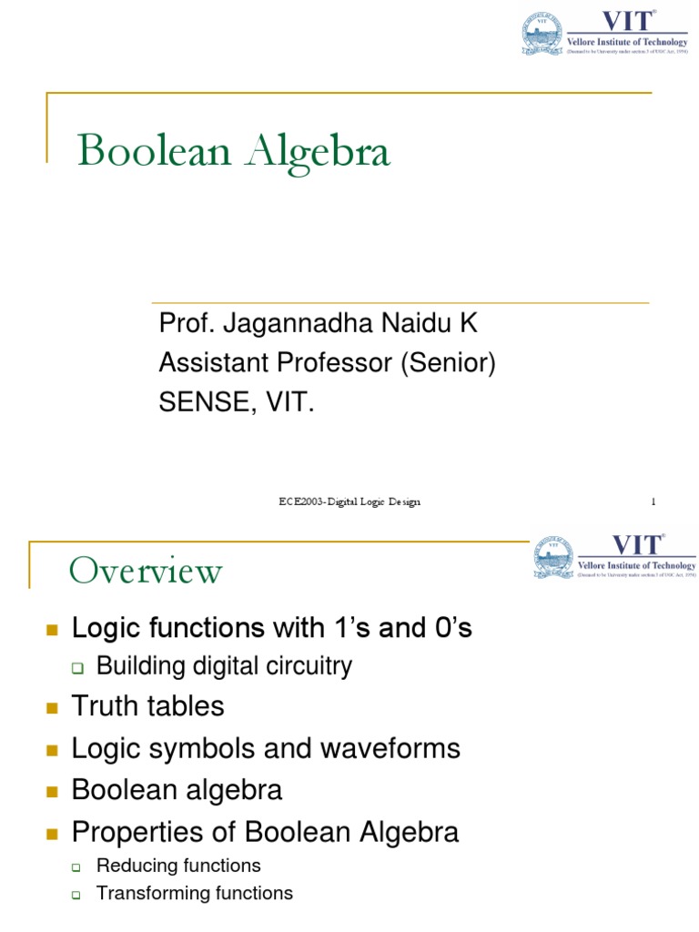 15 Boolean Algebra 23 Jul 2018reference Material I - Boolean - Algebra ...