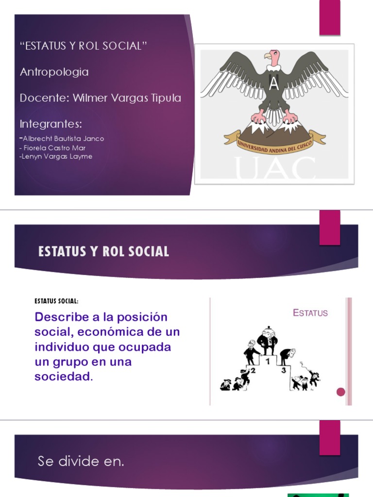 ESTATUS Y ROL SOCIAL 2091.pptx Estatus social Sociedad