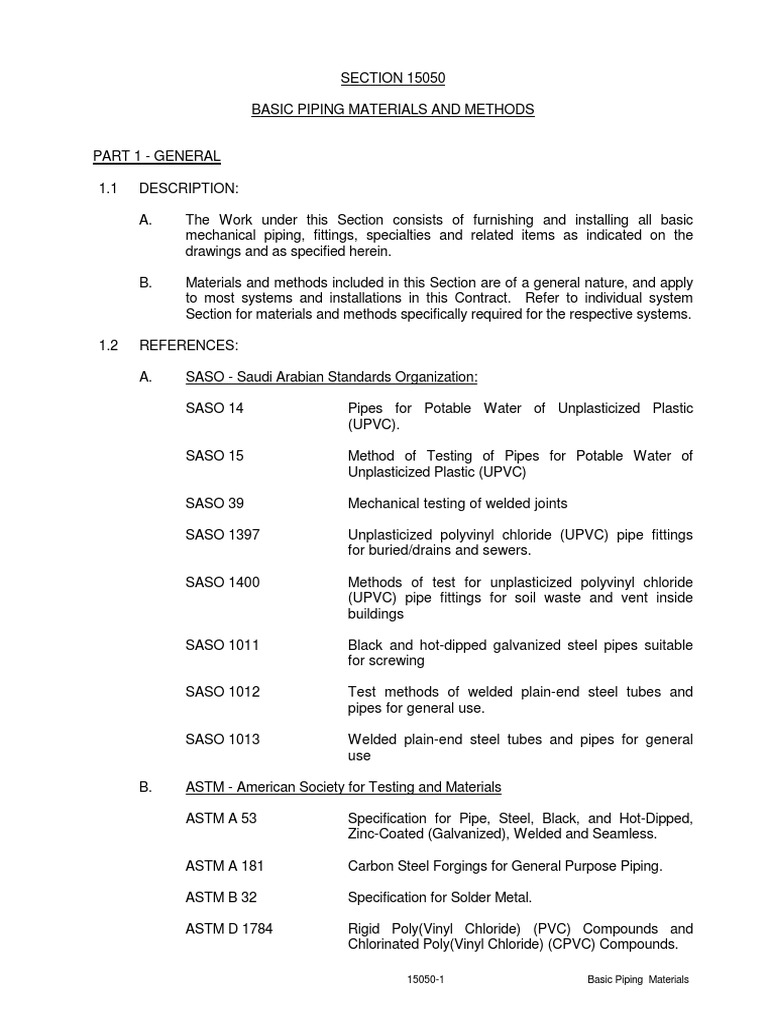 Csi 2018 Mechanical Division 15 Pipe (Fluid Conveyance) Valve