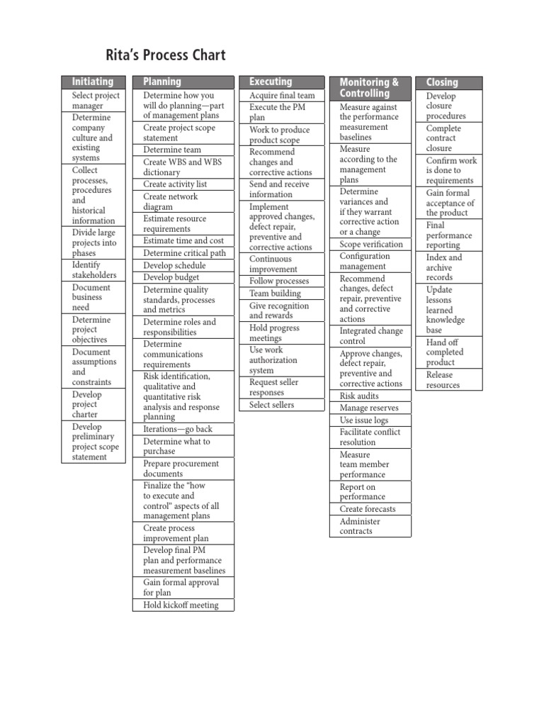 Pmp S Process Chart