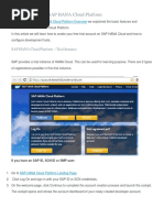 1. Get Free Access to SAP HANA Cloud Platform