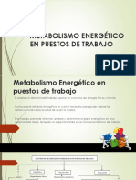 Metabolismo energético puestos trabajo