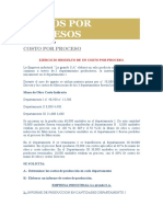 Costos por procesos: Ejercicio resuelto de empresa industrial