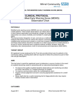 Modified Early Warning Score (MEWS) Observation Chart: Clinical Protocol