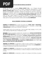 Acto de Venta de Vehiculo