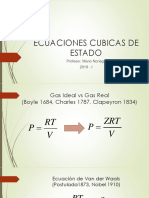 Ecuaciones Cubicas de Estado 2019 - I PDF