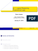 Chapter 1. Logical Reasoning Propositional Logic: Pedro Cabalar