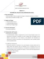 Esquema Del Proyecto de Intervencion Social