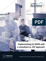 Implementing EU GDPR With A Consultant Vs DIY Approach en