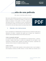 Modelo de Reseña Para Pelicula Universidad de Los Andes