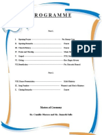 Programme: Masters of Ceremony Sis. Camille Oloroso and Sis. Janneth Salle