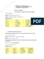 Factorización diferencia cuadrados cubos trigonometría 10