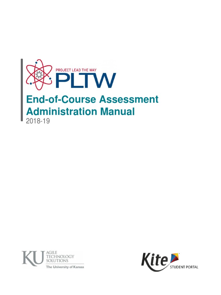 HC6 PLTW Kite Administration EOC Manual PDF Standardized Tests
