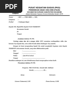 Contoh Surat Undangan Pkg