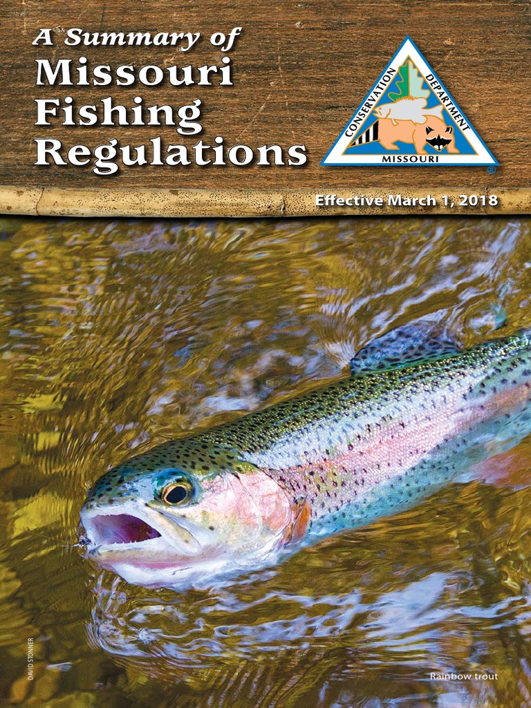 Missouri Fishing Regulations 2018 PDF Angling Rainbow Trout
