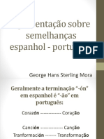 Apresentação Sobre Semelhanças Espanhol - Português