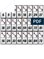 Dominó tablas multiplicar